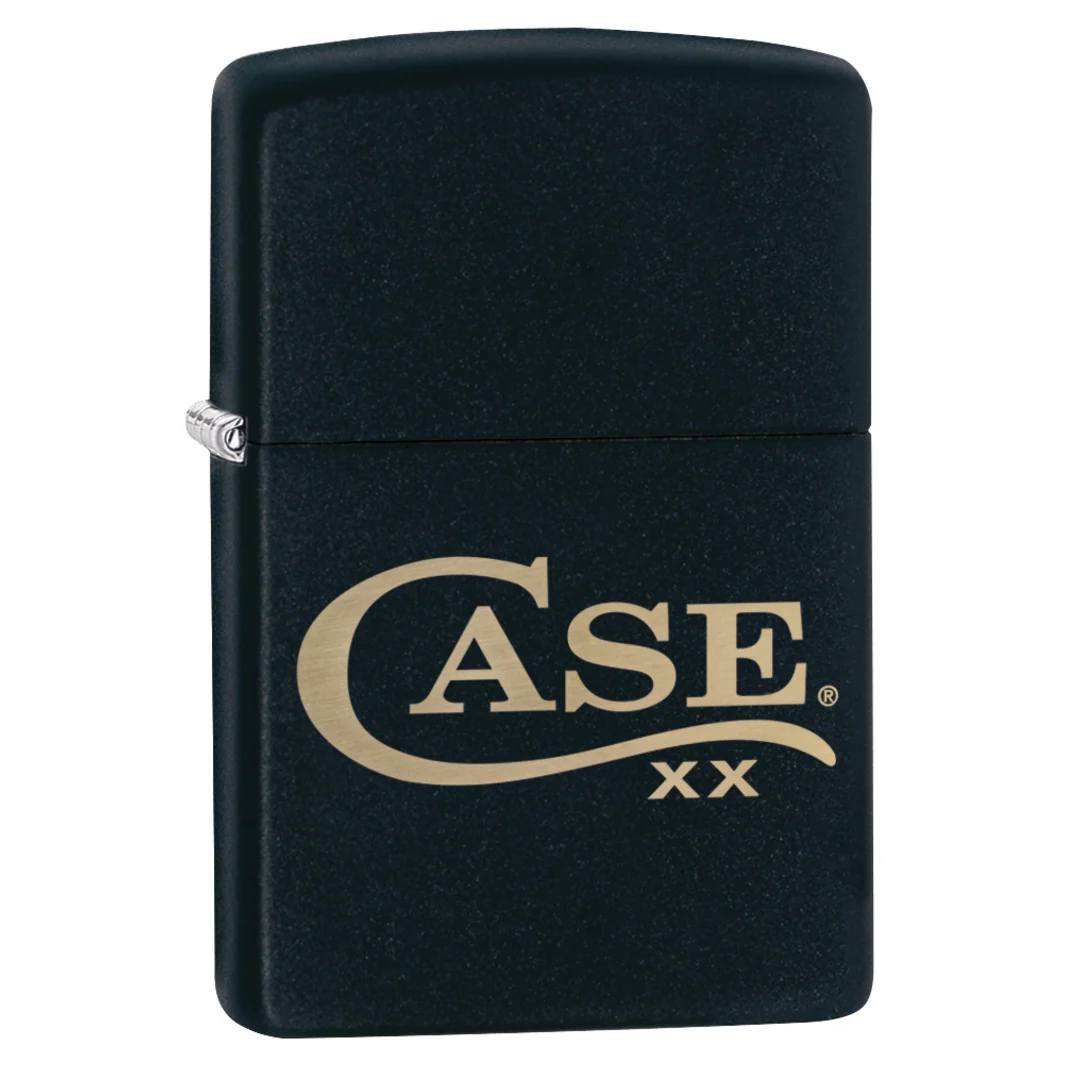 Zippo® Case Logo Black Matte Lighter