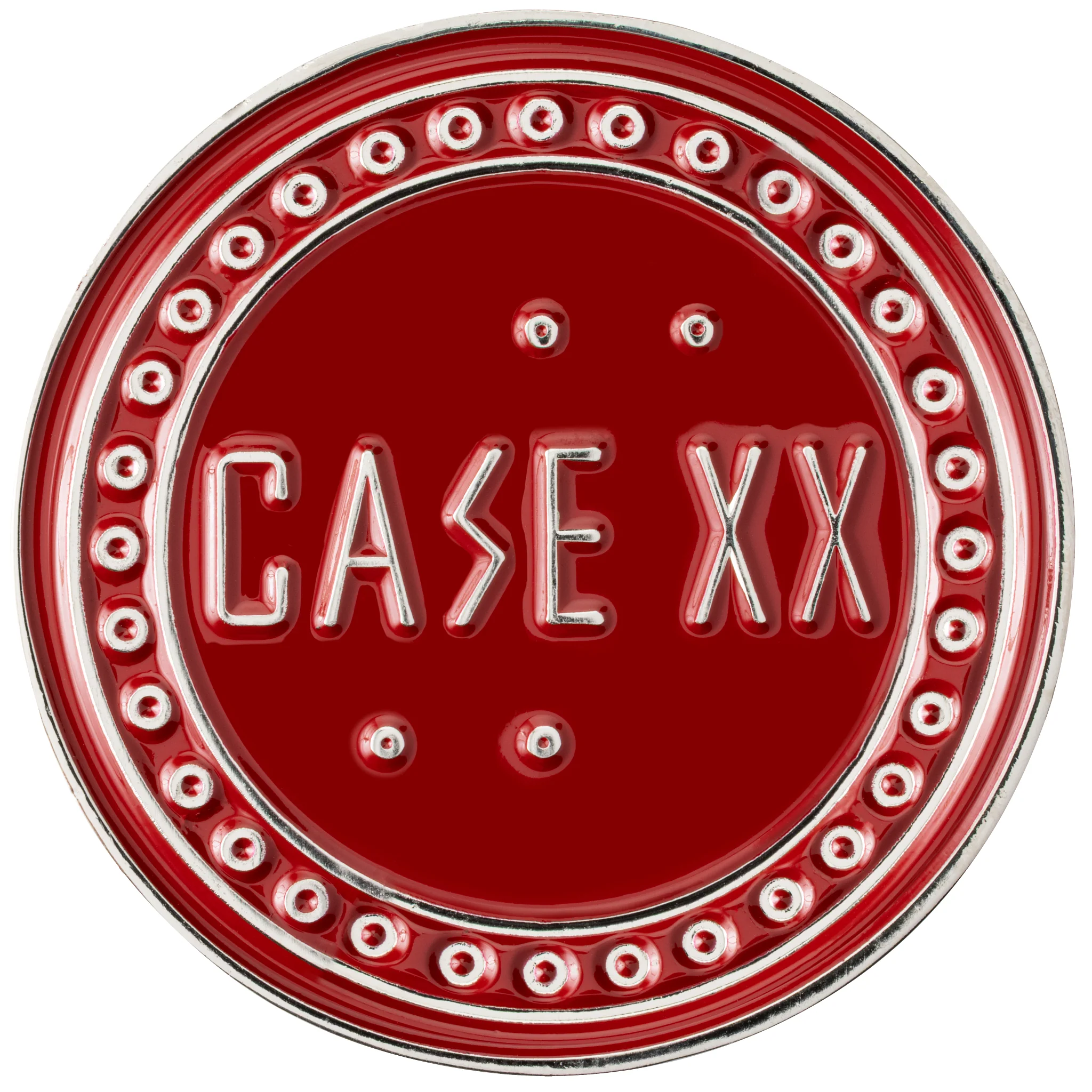 Red and White Challenge Coin
