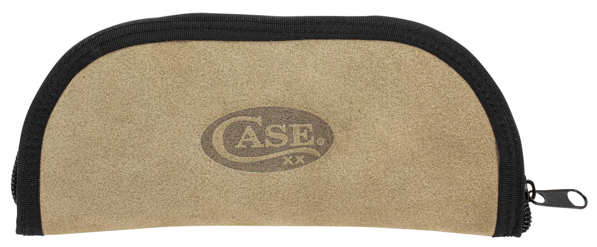 Embellished Genuine Taupe Suede Leather Taco Pouch Medium