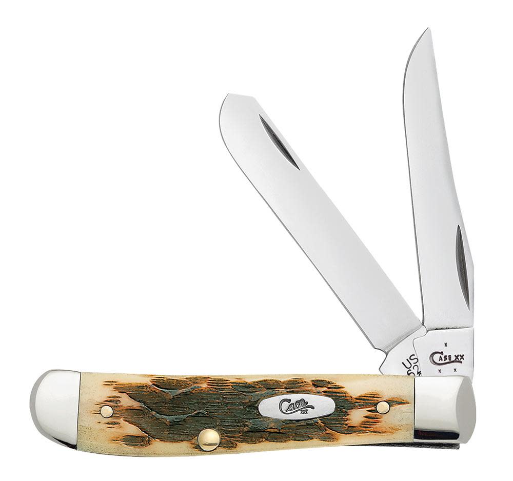 Peach Seed Jig Amber Bone Mini Trapper