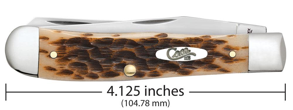 Peach Seed Jig Amber Bone Trapper with Clip
