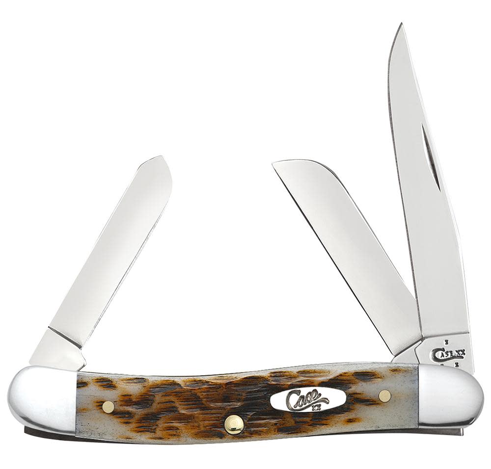 Peach Seed Jig Amber Bone Medium Stockman 11 Peach Seed Jig Amber Bone Medium Stockman