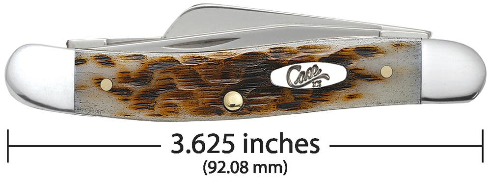 Peach Seed Jig Amber Bone Medium Stockman 3 Peach Seed Jig Amber Bone Medium Stockman