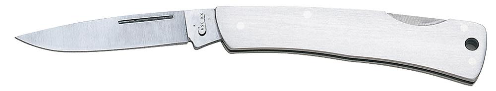 Brushed Stainless Steel Executive Lockback with Lanyard Hole 4 Brushed Stainless Steel Executive Lockback with Lanyard Hole
