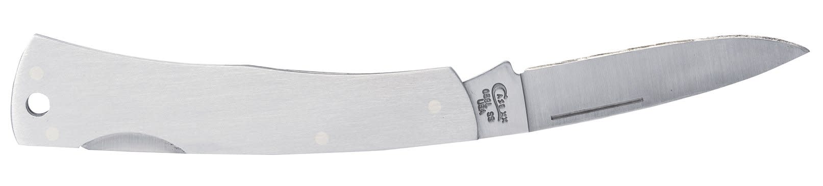 Brushed Stainless Steel Executive Lockback with Lanyard Hole 5 Brushed Stainless Steel Executive Lockback with Lanyard Hole
