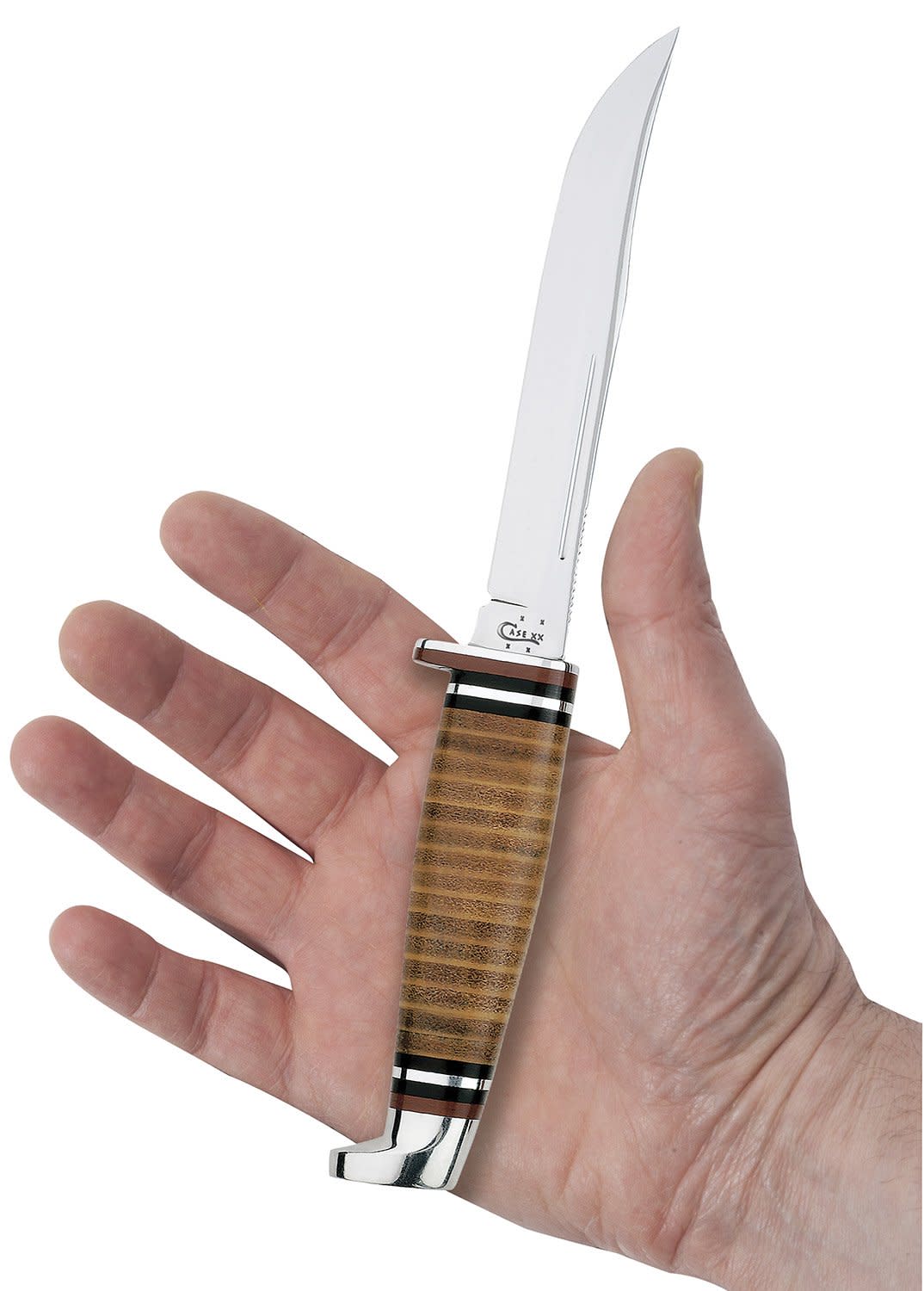 Leather Hunter Two Knife Hunting Set with Leather Sheath