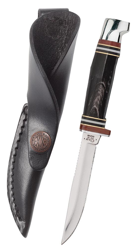 Buffalo Horn Mini FINN Hunter with Leather Sheath