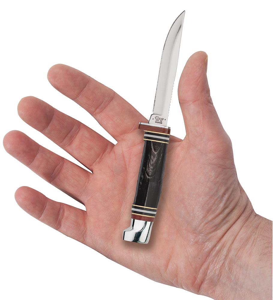Buffalo Horn Mini FINN Hunter with Leather Sheath