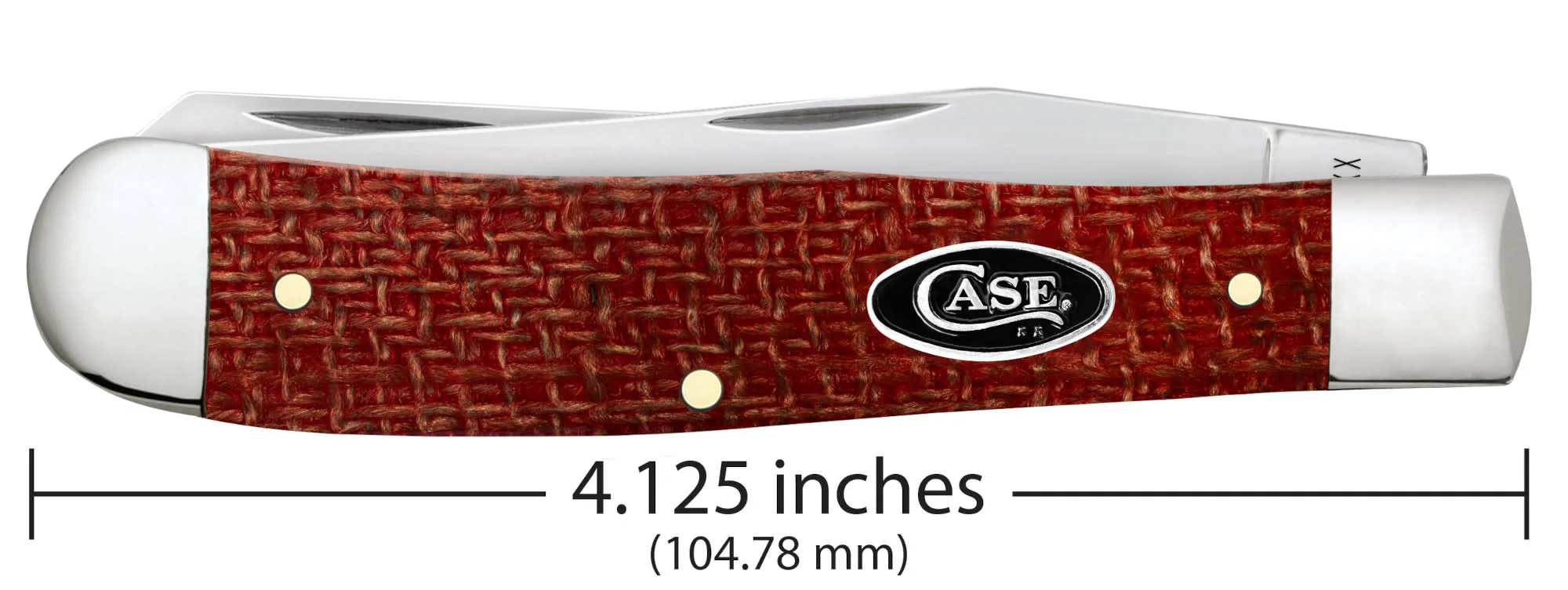 Smooth Dark Red Burlap Micarta® CS Trapper