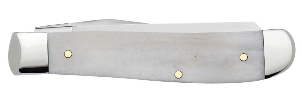 Religious Sayings Worry Less, Pray More Embellished Smooth Natural Bone Mini Trapper 4 Religious Sayings Worry Less, Pray More Embellished Smooth Natural Bone Mini Trapper