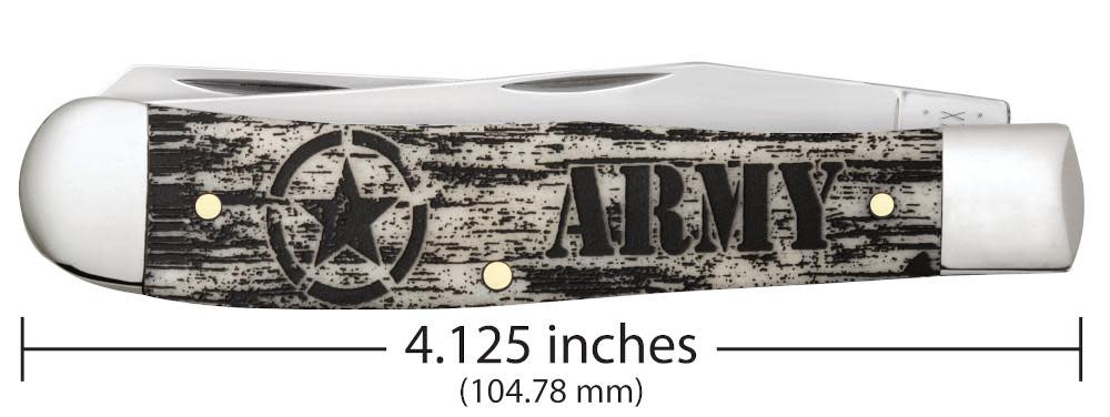 U.S. Army Embellished Smooth Natural Bone Trapper