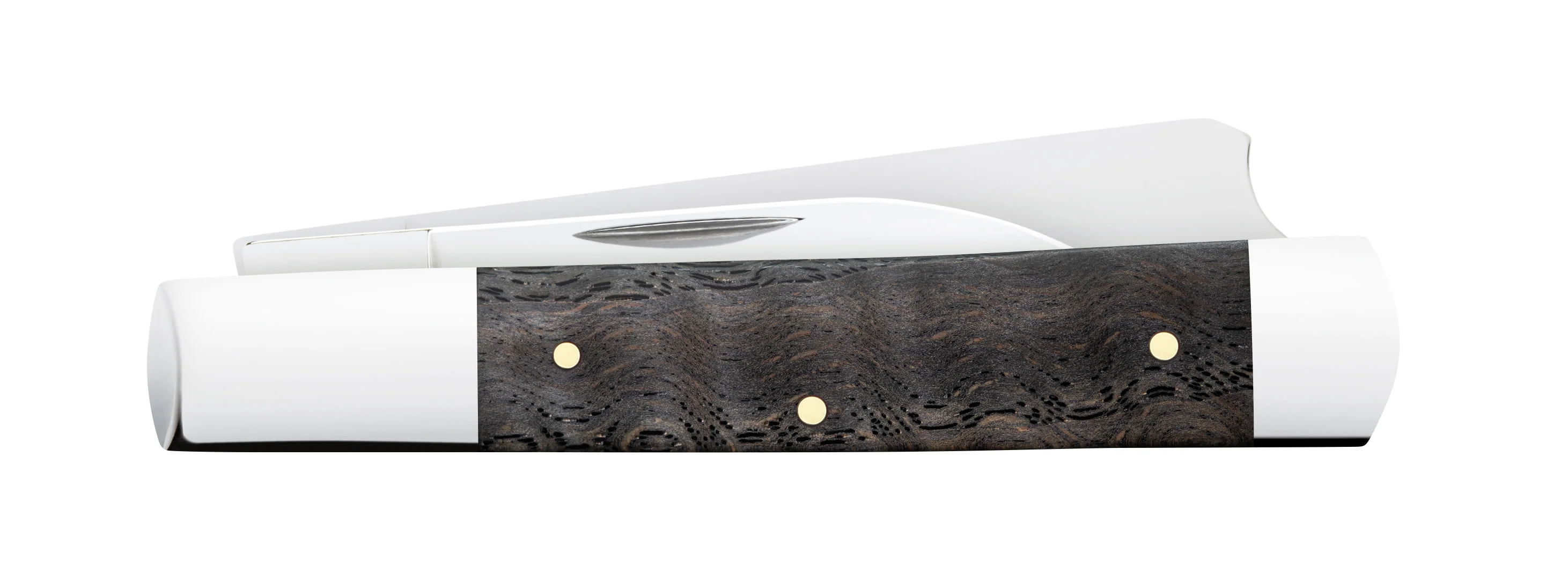 Smooth Black Curly Oak Wood Trapper 3 Smooth Black Curly Oak Wood Trapper