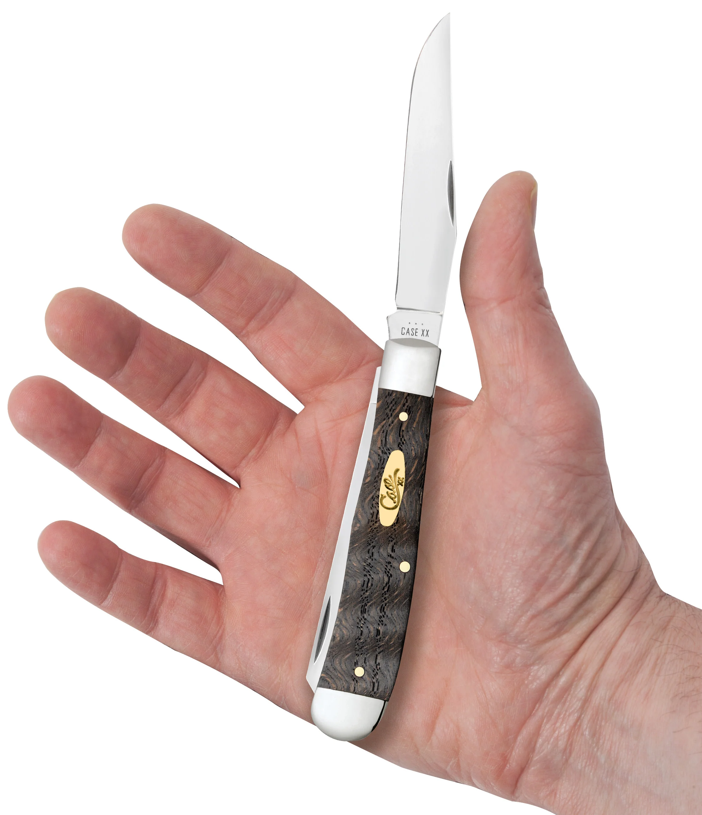 Smooth Black Curly Oak Wood Trapper 5 Smooth Black Curly Oak Wood Trapper