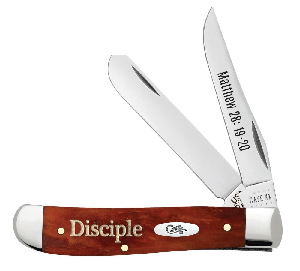 Religious Sayings Matthew 28: 19-20 Embellished Smooth Chestnut Bone Mini Trapper