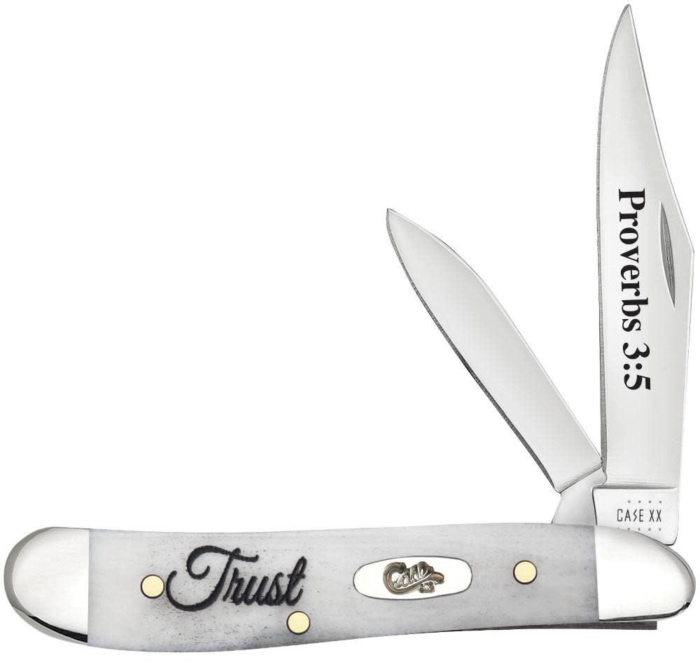 Religious Sayings Trust Embellished Smooth Natural Bone Peanut