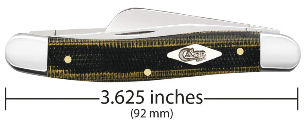 Smooth Black & Green Natural Canvas Micarta® Medium Stockman
