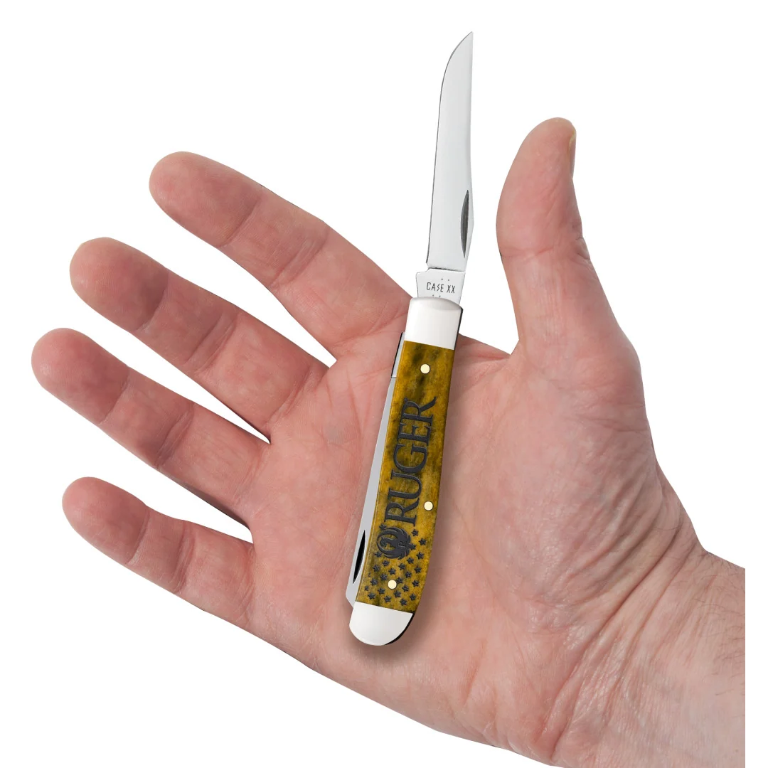 Ruger - Smooth Olive Green Bone Mini Trapper w/ Gift Tin 5 Ruger - Smooth Olive Green Bone Mini Trapper w/ Gift Tin