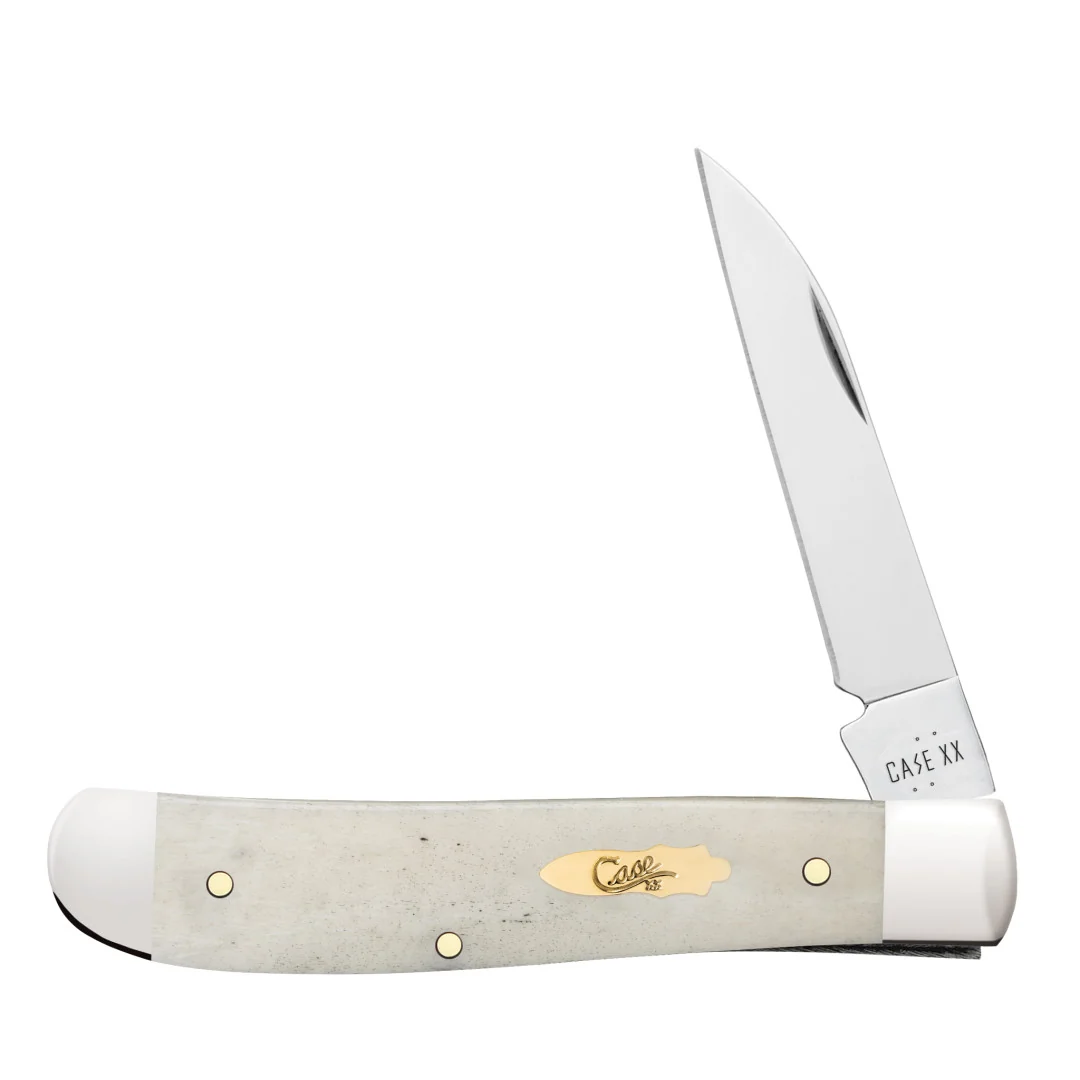 Smooth Natural Bone Mini Trapper - Brass Bomb Shield