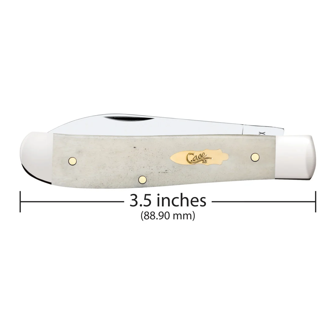 Smooth Natural Bone Mini Trapper - Brass Bomb Shield