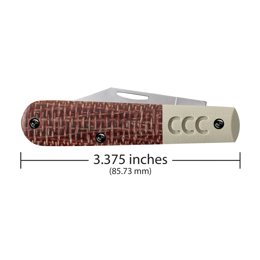 CCC® Crossroads™ Smooth Burgundy Burlap Laminate w/ Tan G-10 XR Barlow