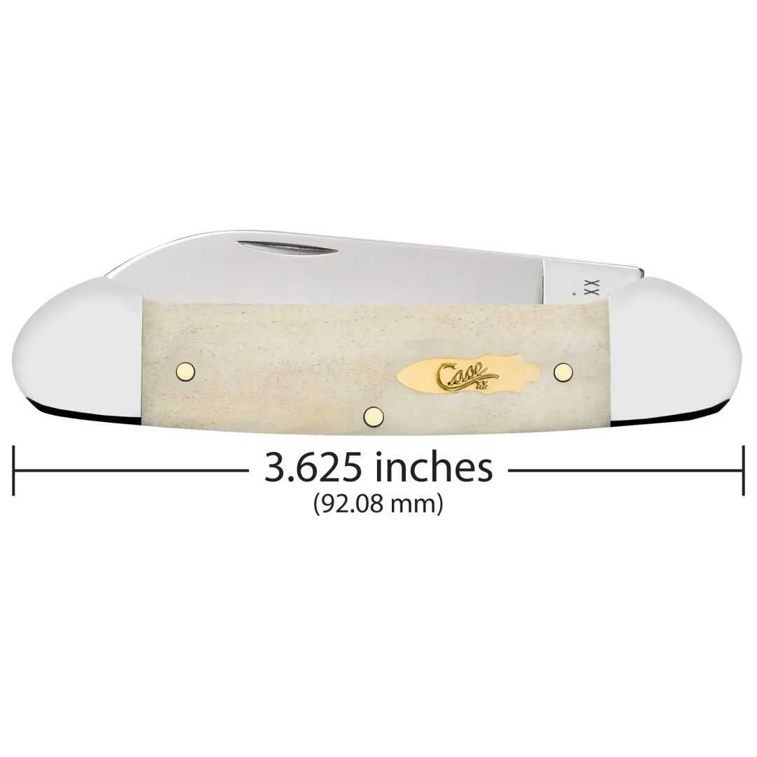 Smooth Natural Bone Canoe - Brass Bomb Shield