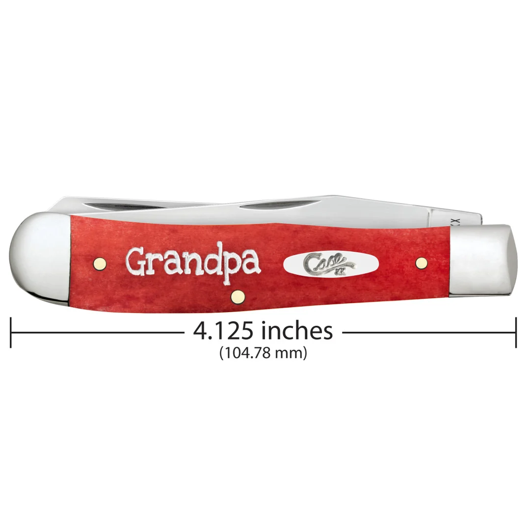 Embellished Smooth Dark Red Bone Trapper in Gift Tin