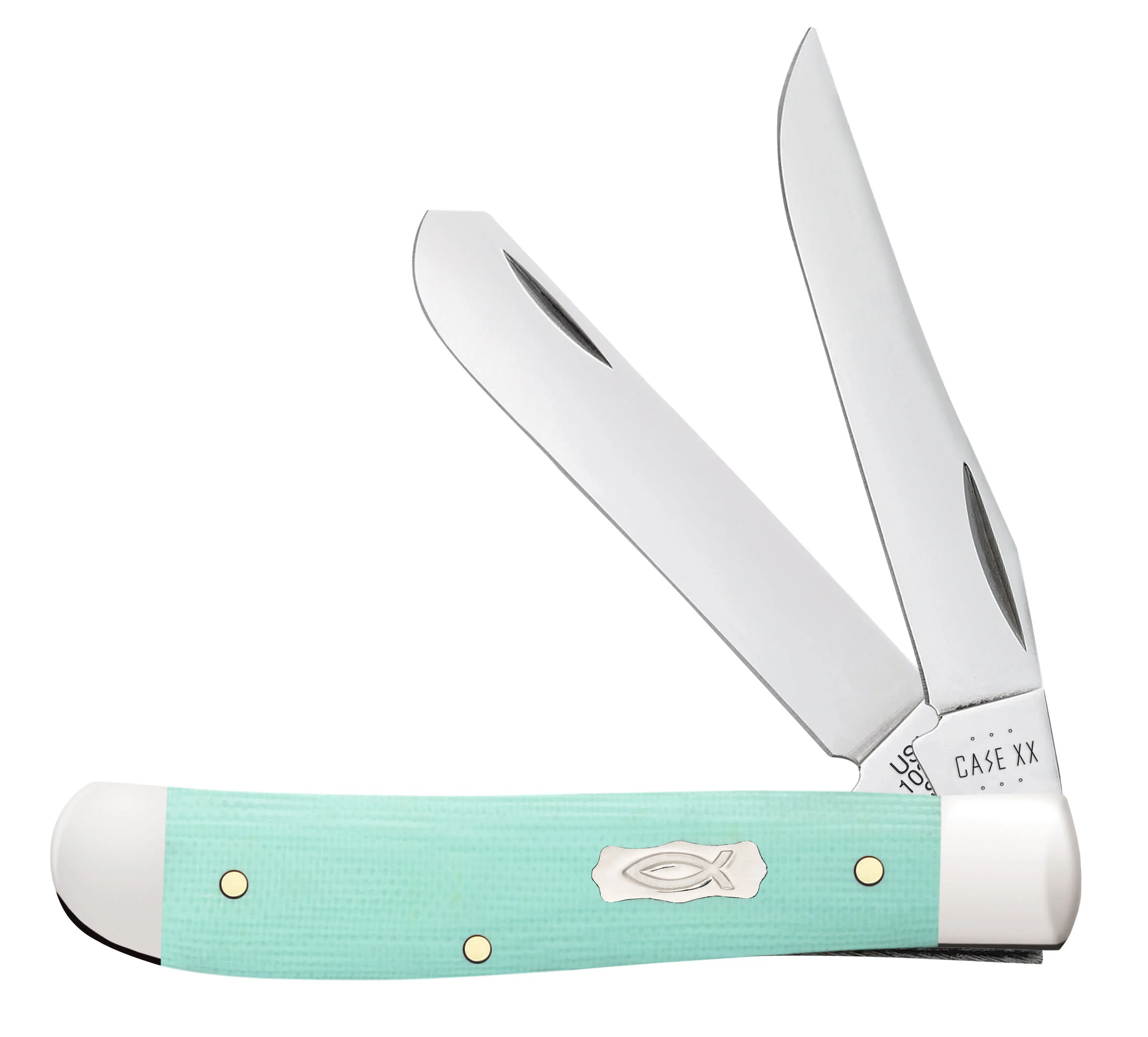 Smooth Seafoam Green G-10 Mini Trapper