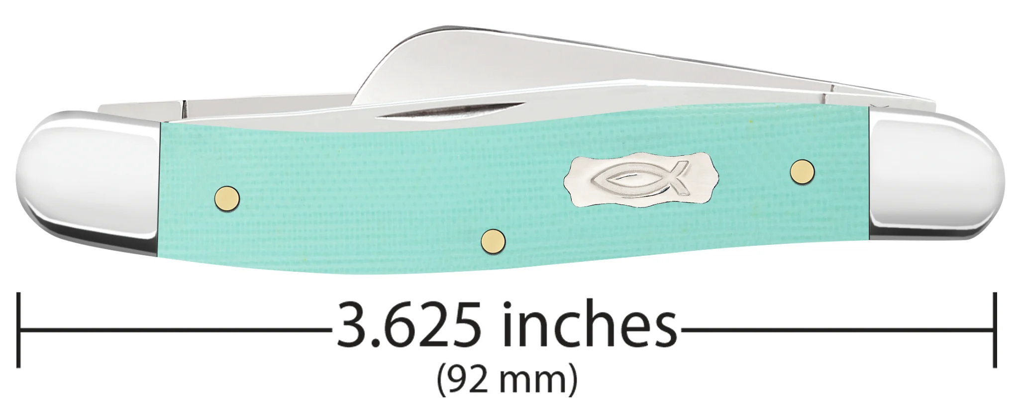 Smooth Seafoam Green G-10 Medium Stockman