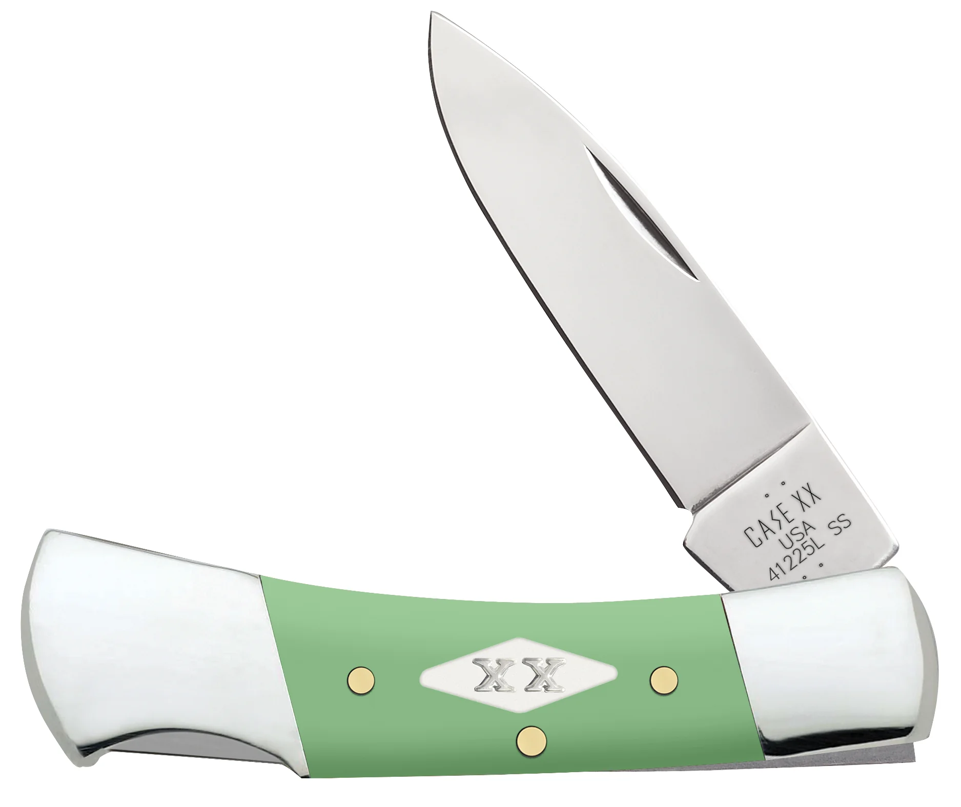 Smooth Mint Green Synthetic Lockback