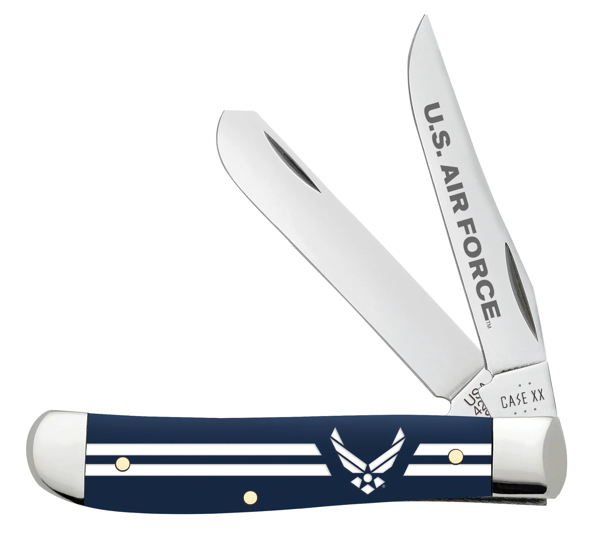 U.S. Air Force™ Embellished Smooth Navy Blue Synthetic Mini Trapper 1 U.S. Air Force™ Embellished Smooth Navy Blue Synthetic Mini Trapper