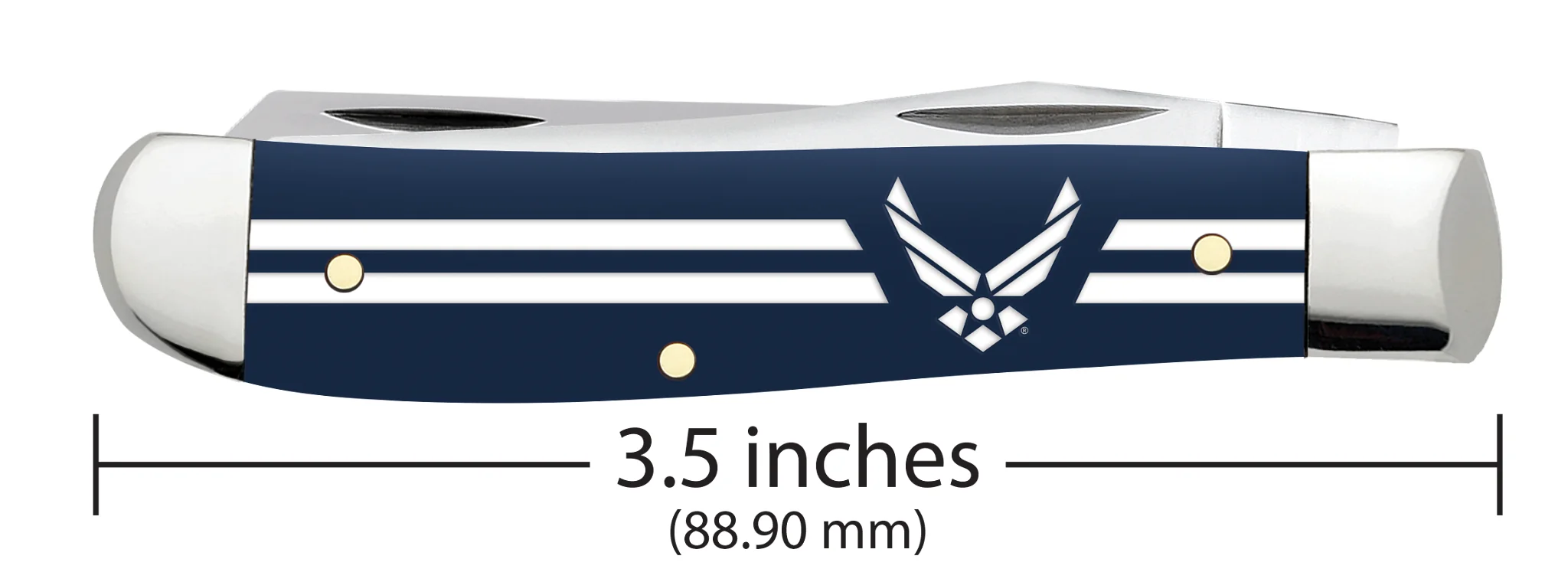 U.S. Air Force™ Embellished Smooth Navy Blue Synthetic Mini Trapper 2 U.S. Air Force™ Embellished Smooth Navy Blue Synthetic Mini Trapper