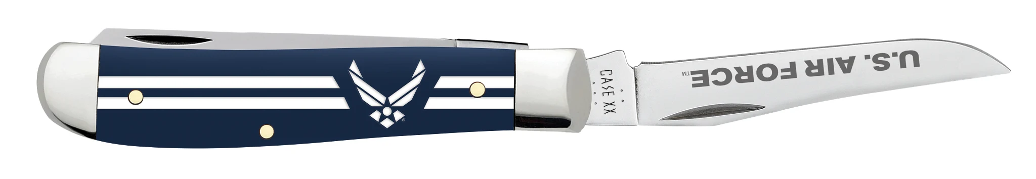 U.S. Air Force™ Embellished Smooth Navy Blue Synthetic Mini Trapper 4 U.S. Air Force™ Embellished Smooth Navy Blue Synthetic Mini Trapper