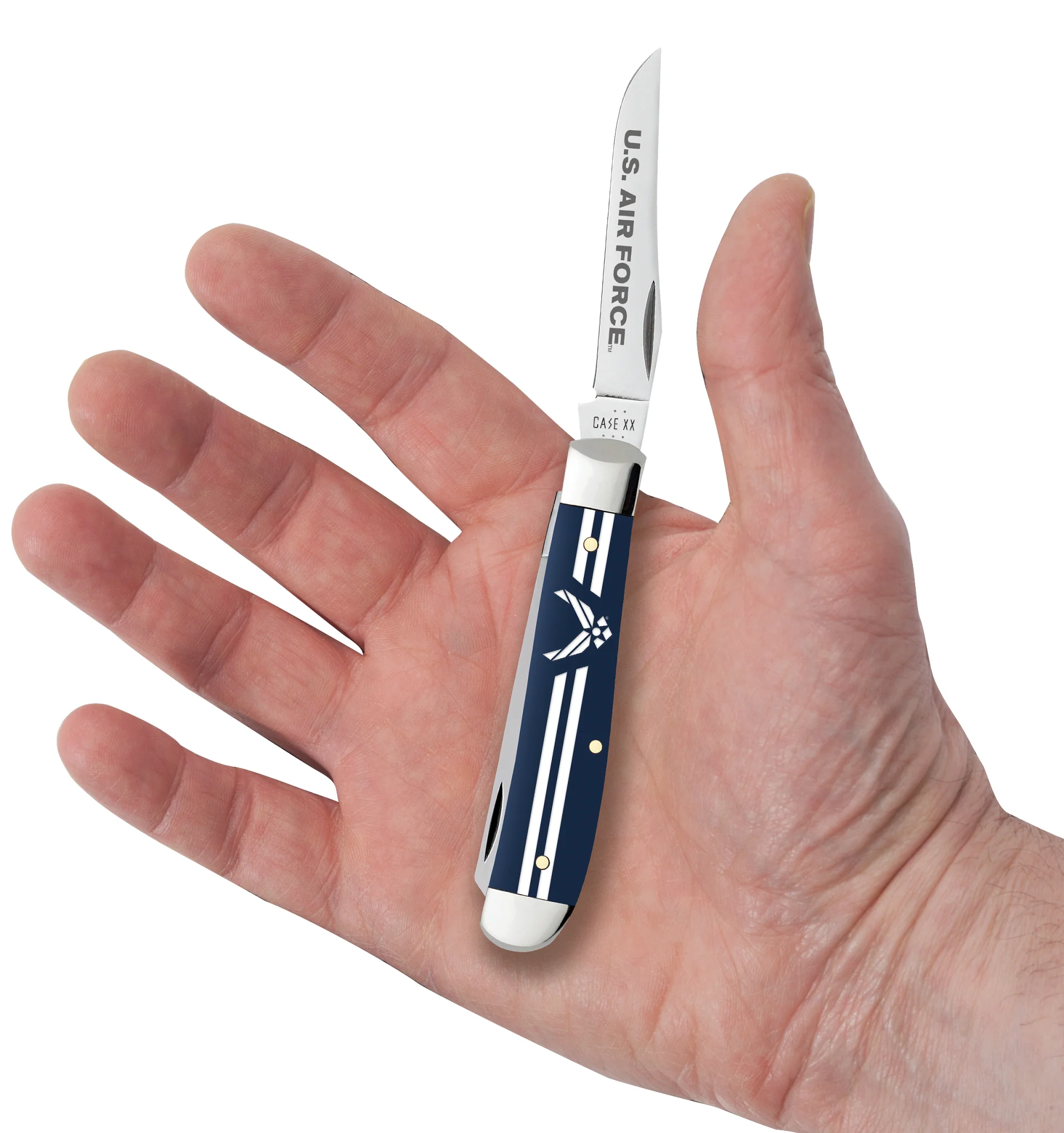 U.S. Air Force™ Embellished Smooth Navy Blue Synthetic Mini Trapper 5 U.S. Air Force™ Embellished Smooth Navy Blue Synthetic Mini Trapper