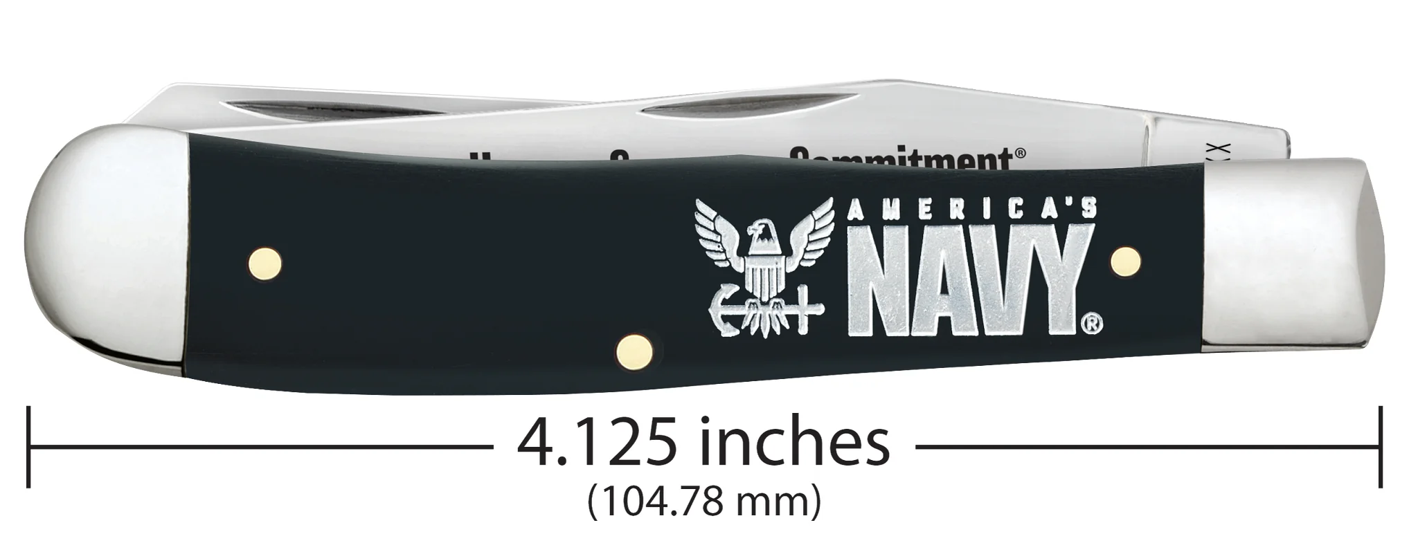 US Navy® Embellished Smooth Black Synthetic Trapper Gift Set