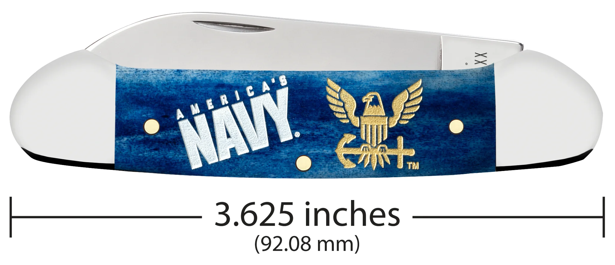 US Navy® Embellished  Smooth Navy Blue Bone Canoe