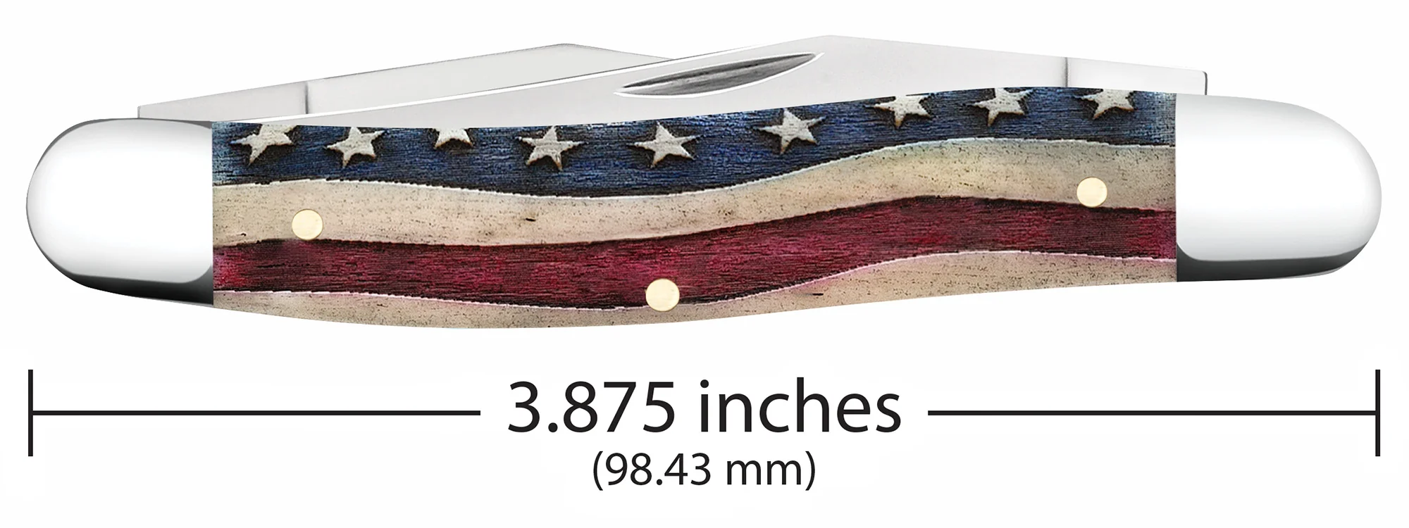 Star Spangled Series Embellished Smooth Natural Bone Muskrat