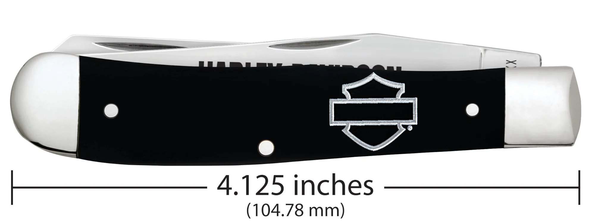 Harley-Davidson® Embellished Smooth Black Synthetic Trapper