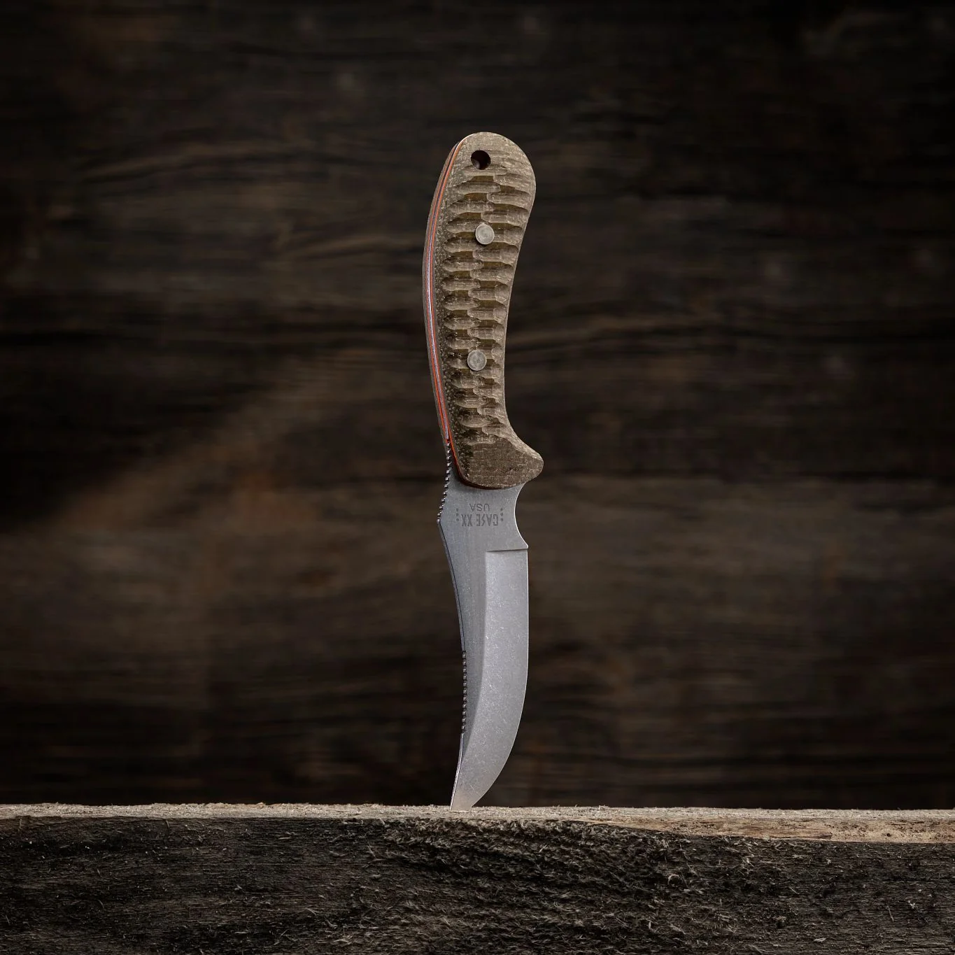 Sculpted OD Green Laminate Ridgeback® Hunter with Sheath