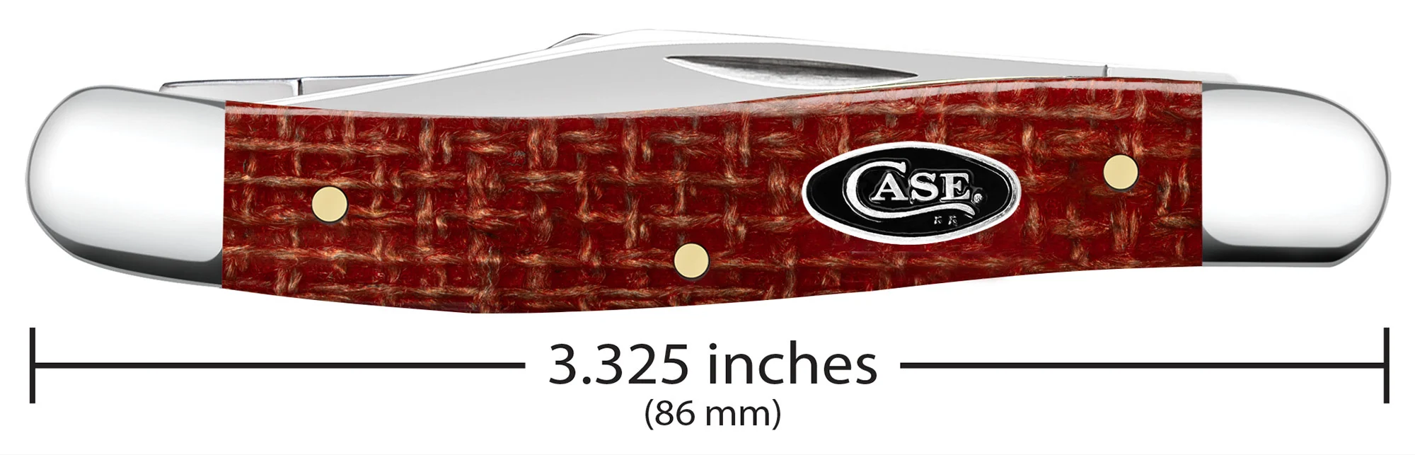 Smooth Dark Red Burlap Micarta® CS Medium Stockman