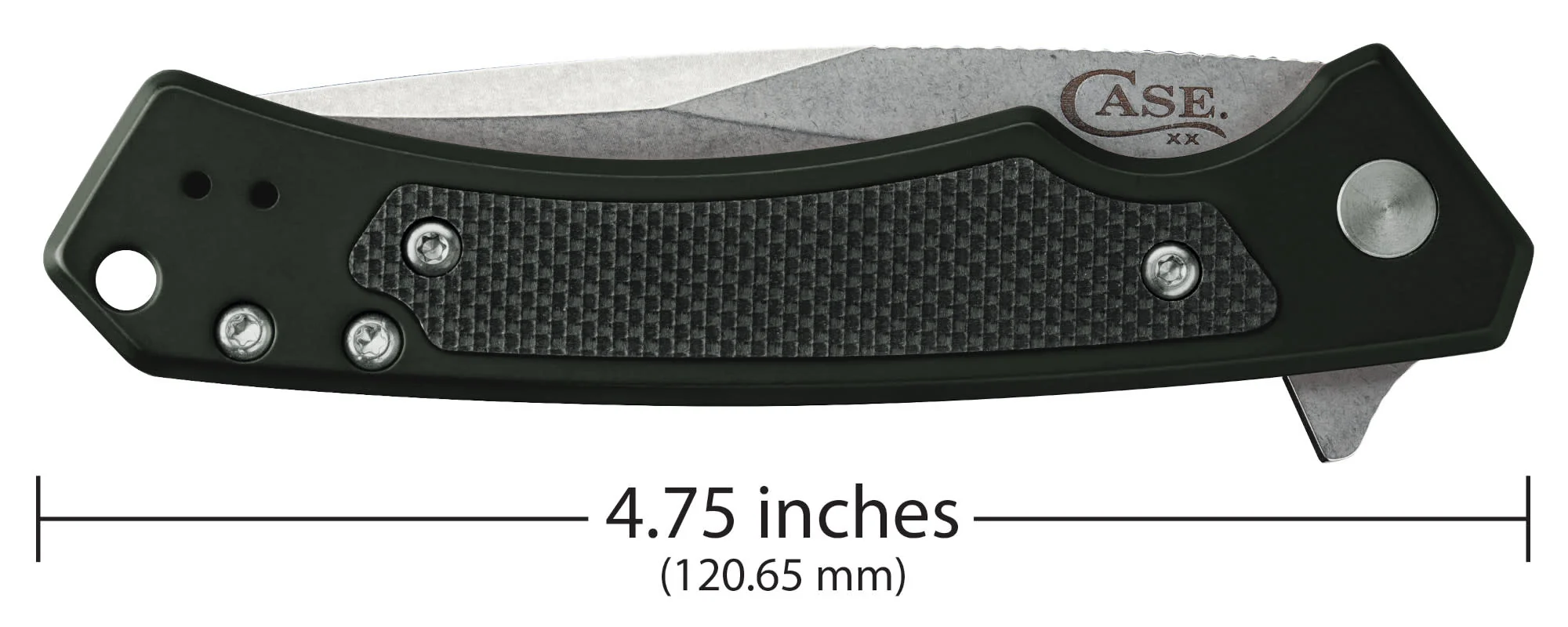 OD Green Anodized Aluminum with Black G10 Inlay Marilla® with Serrated Blade