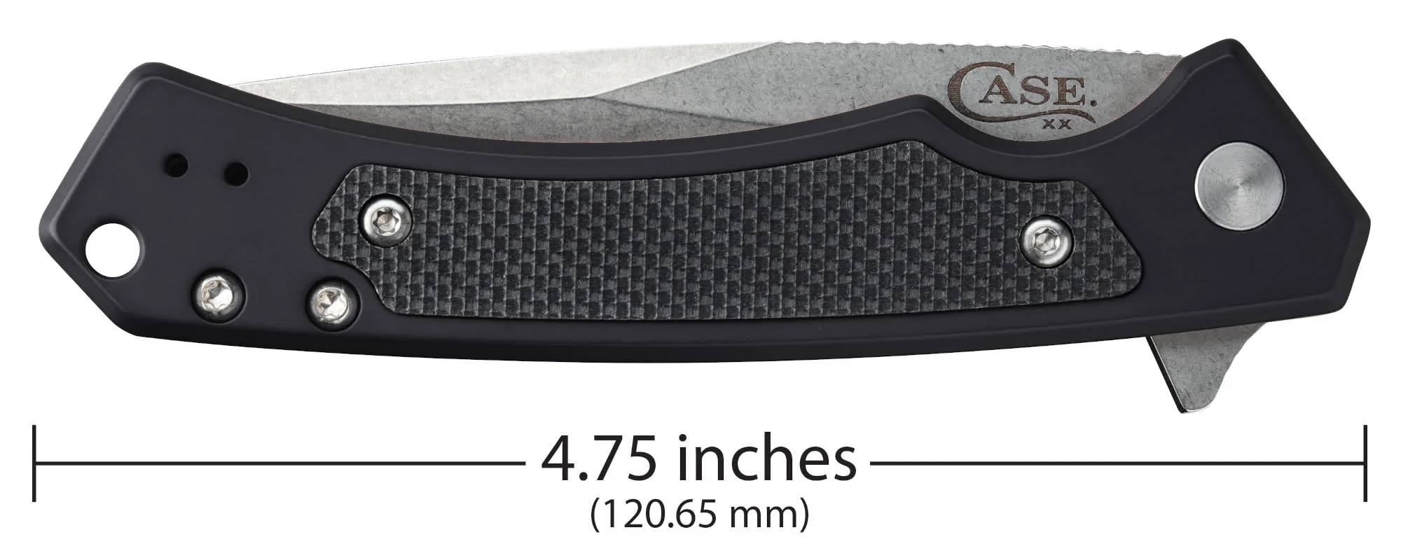 Black Anodized Aluminum with Black G10 Inlay Marilla® with Serrated Blade