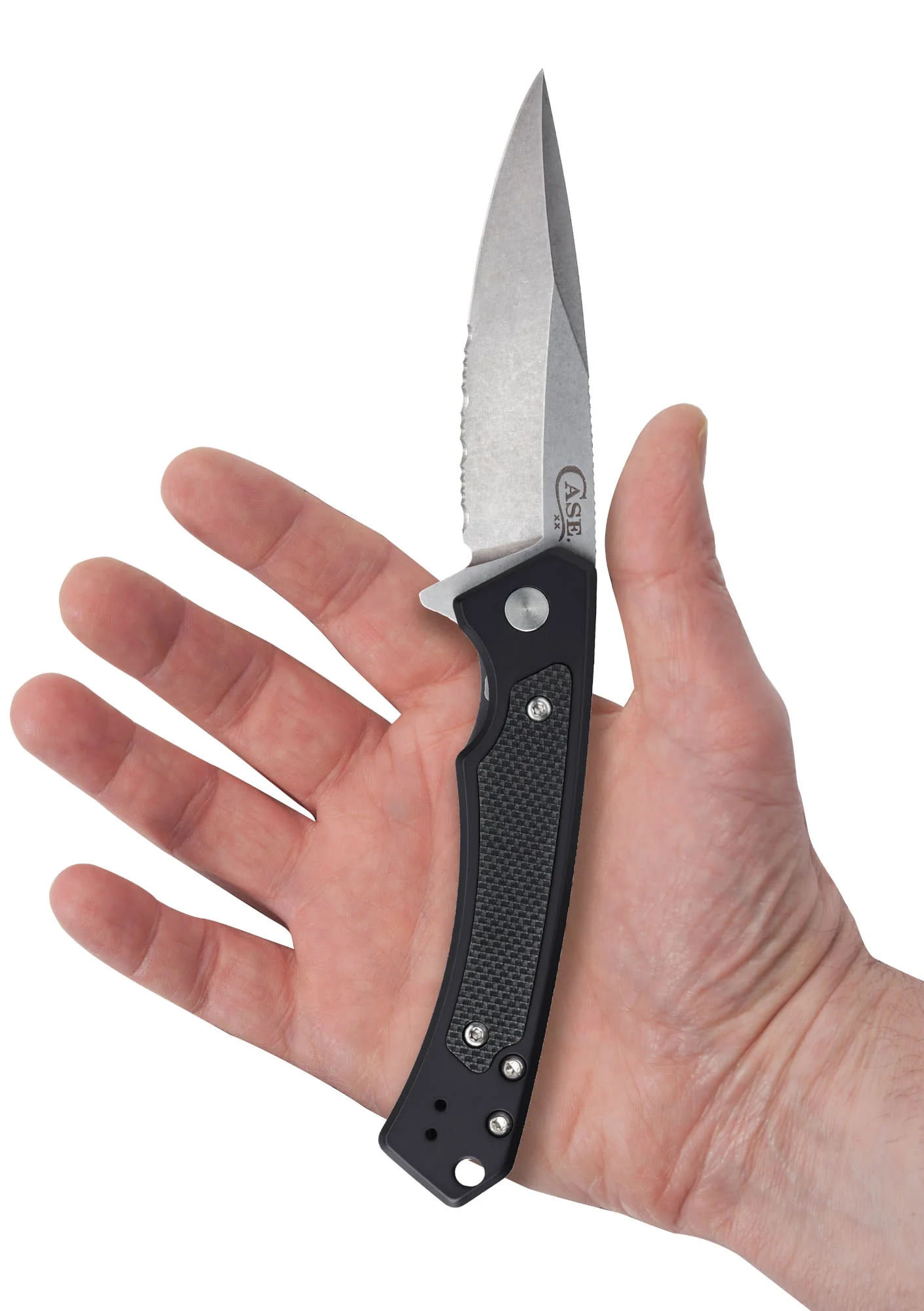 Black Anodized Aluminum with Black G10 Inlay Marilla® with Serrated Blade 6 Black Anodized Aluminum with Black G10 Inlay Marilla® with Serrated Blade