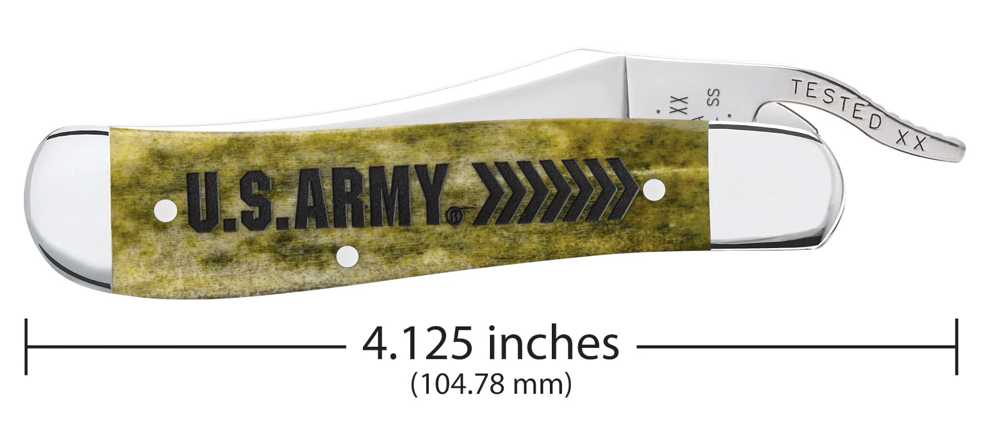 U.S. Army Embellished Smooth Olive Green Bone RussLock®