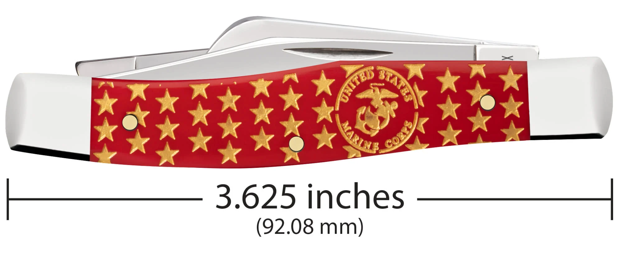 USMC® Embellished Smooth Red Synthetic Medium Stockman
