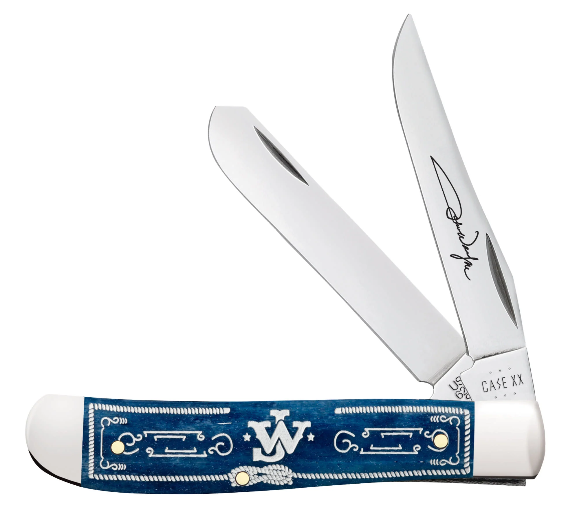 John Wayne Embellished Smooth Navy Blue Bone Mini Trapper