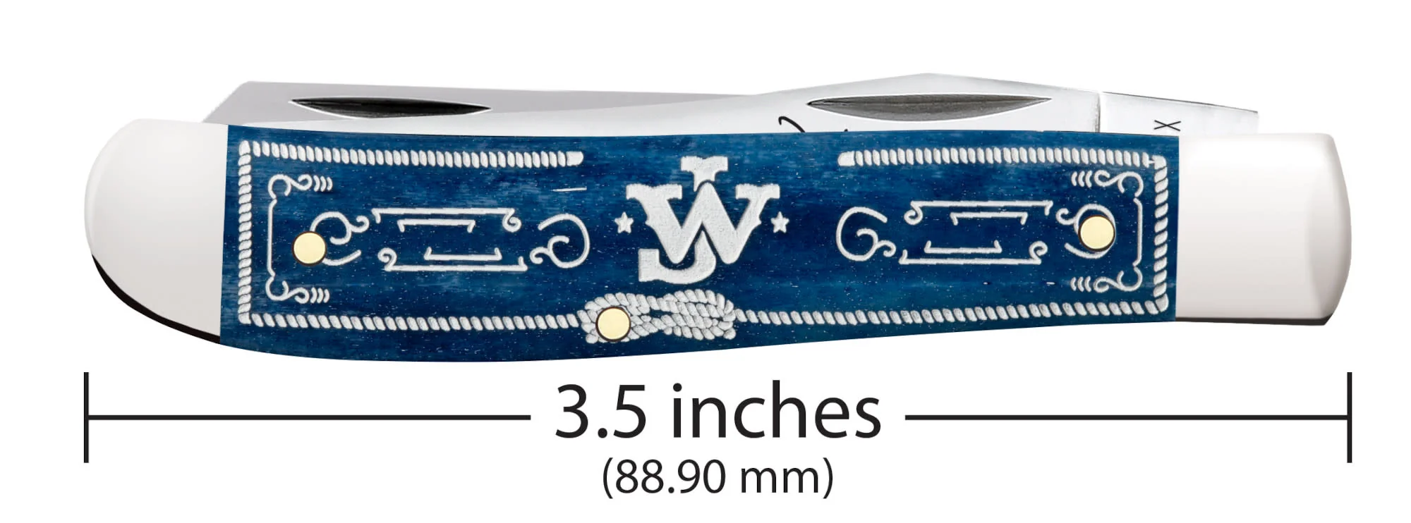John Wayne Embellished Smooth Navy Blue Bone Mini Trapper
