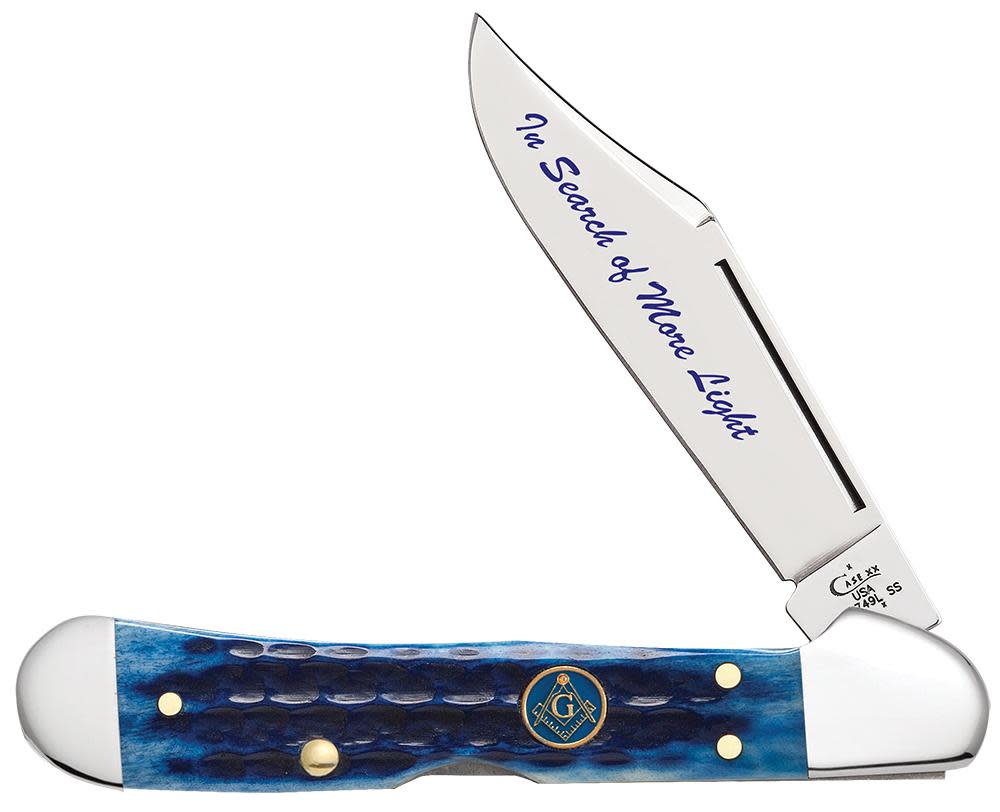 Masonic Gift Tin Corn Cob Jig Blue Bone Mini CopperLock®