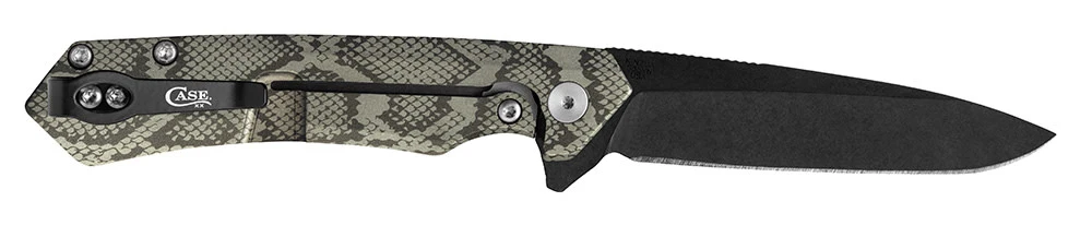 Embellished OD Green Anodized Aluminum Kinzua® with DLC Spear Blade 5 Embellished OD Green Anodized Aluminum Kinzua® with DLC Spear Blade