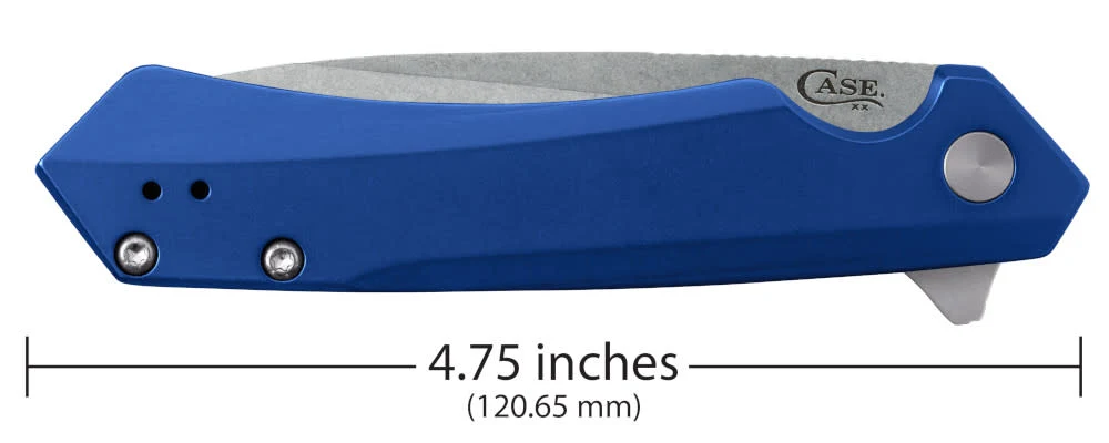 Blue Anodized Aluminum Kinzua® with Spear Blade 2 Blue Anodized Aluminum Kinzua® with Spear Blade