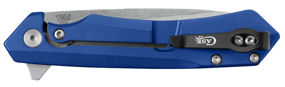 Blue Anodized Aluminum Kinzua® with Spear Blade 3 Blue Anodized Aluminum Kinzua® with Spear Blade